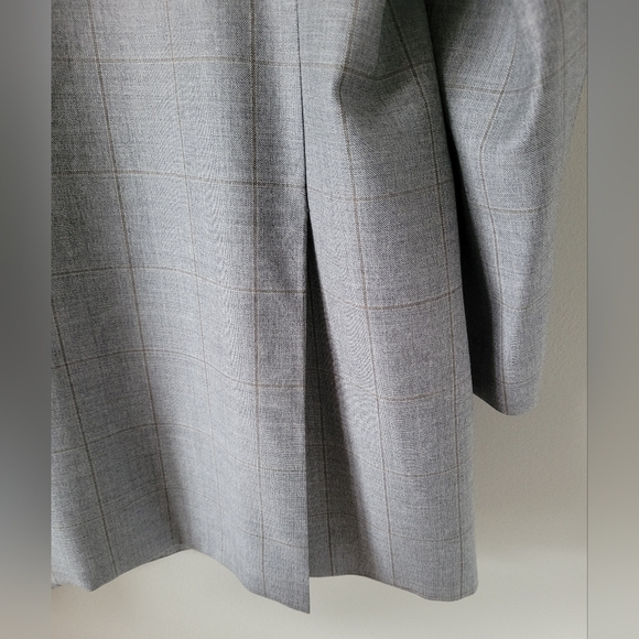 Trussini Luxe 100% Wool Men's Sport Coat/Blazer Light Gray Plaid EU52/US L - Picture 11 of 16